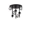 ceiling luminaire PERLAGE 9 flames G9 IP20, black 