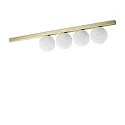 ceiling luminaire BINOMIO 4 flames G9 IP20, brushed brass dimmable