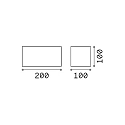 Ideal Lux Luminaria de pared para exteriores ATOM UP/DOWN 20CM Arriba-Abajo, angular, ajustable IP54, blanco 