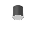 outdoor ceiling luminaire TECHO PL1 D15 ROUND down, round, rigid, with lamp socket GU10 IP54, black
