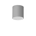 outdoor ceiling luminaire TECHO PL1 D09 ROUND down, round, rigid, with lamp socket GU10 IP54, grey