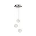 Luminaria colgante DIAMOND  de 3 llamas IP20, cromo 