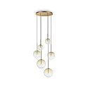 pendant luminaire EQUINOXE 6 flames G4 IP20, amber 