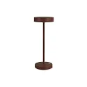 Lámpara de mesa a pilas TOFFEE IP54, marrón café regulable