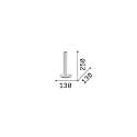 Ideal Lux table lamp DORICA TL1 smooth, with switch, with touch dimmer IP20, brushed bronze dimmable