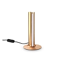 table lamp DORICA TL1 smooth, with switch, with touch dimmer IP20, brushed copper dimmable
