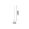floor lamp DORICA PT1 1 flame, smooth, with cord dimmer IP20, steel brushed dimmable