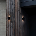 outdoor wall luminaire ATOM UP/DOWN 10CM up / down, cube shape, adjustable IP54, coffee brown 