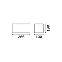 Ideal Lux Luminaria de pared para exteriores ATOM UP/DOWN 20CM Arriba-Abajo, angular, ajustable IP54, gris 