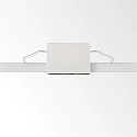 Ideal Lux recessed downlight LIKA FI SLIM SQUARE 9 flames, slim, on/off, with trim, UGR < 16 IP20, white matt 