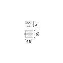 Ideal Lux recessed downlight LIKA FI SLIM SQUARE 9 flames, slim, on/off, with trim, UGR < 16 IP20, white matt 