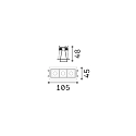 Ideal Lux recessed downlight LIKA FI TRIM D11 3 flames, on/off, with trim, UGR < 16 IP20, white matt 