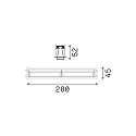 Ideal Lux recessed downlight LIKA FI WALLWASHER D28 asymmetrical, on/off, with trim IP20, white matt 