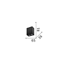 Ideal Lux surface downlight LIKA PL SURFACE D07 2 flames, on/off, UGR < 16 IP20, black matt 