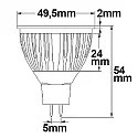 ISOLED Lámpara de reflectores MR16 regulable GU5,3 5,7W 400lm 5000K 38° CRI >83 regulable