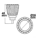 ISOLED Lámpara reflectora LED MR11 regulable G4 4W 200lm 4000K 120° CRI 80-89 regulable
