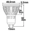 ISOLED Lámpara de reflectores GU10 regulable GU10 6W 460lm 2700K 70° CRI >83 regulable