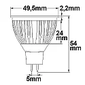 ISOLED Lámpara de reflectores MR16 regulable GU5,3 6W 470lm 2700K 70° CRI >83 regulable