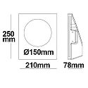 ISOLED Luminaria empotrable GU10 IP20, blanco