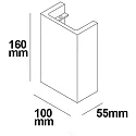 ISOLED Luminaria de pared IP20, blanco 