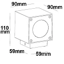 Outdoor LED wall luminaire Up&Down, severally focusable, 2x3W CREE, IP54, 3000K 290lm 15°-90°, aluminium
