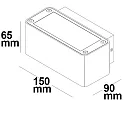 Outdoor LED wall luminaire Up&Down, angular, 4x3W CREE, IP54, 3000K 490lm 120°, aluminium