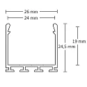 ISOLED Perfil de montaje WING20, aluminio