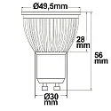 ISOLED Lámpara de reflectores GU10 GU10 6W 650lm 4000K 120° CRI >85 