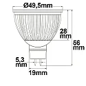 ISOLED Lámpara de reflectores MR16 GU5,3 6,4W 540lm 2700K 120° CRI 80-89 