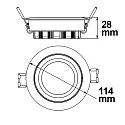ISOLED Luminaria empotrable giratorio, regulable IP40, blanco regulable 16W 1120lm 4200K 72° 72° CRI 80-89