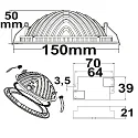 ISOLED LED recessed downlight LUNA, indirect lightbeam, IP20, not dimmable, white, 12W 4000K 720lm 120°