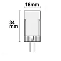 ISOLED Pin based LED lamp 33SMD, 12V AC / DC, G4, 3.5W 2700K 320lm 270°, not dimmable, white / clear