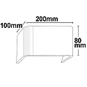 ISOLED Outdoor LED wall luminaire Up&Down, angular, width 20cm, IP40, 6W 3000K 443lm 2x120°, aluminium, white