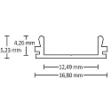 ISOLED Perfil de montaje SURF12 BORDERLESS FLAT, aluminio