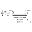 ISOLED Perfil de superficie / empotrada DIVE12, aluminio eloxado