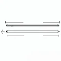 Linear LED luminaire, IP65 IK08, shockproof, lenght 160cm, 42W 4000K 4200lm 180°