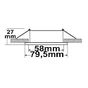 Marco empotrable, negro