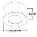 ISOLED LED surface mount luminaire LUNA, IP20, indirect lightbeam, not dimmable, white, 8W 2700K 300lm 120°, white