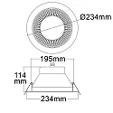 ISOLED LED downlight REFLECTOR, UGR<19, suitable for offices, IP52, Ø 23.4cm, CRI >95, white, 30W 3000K 2450lm 60°