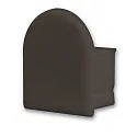 Accessory for profile SURF12 BORDERLESS with COVER5 - endcap (1 pc.), PVC, EC13B, black, closed
