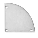 Accessory for profile CORNER20 with COVER17 - endcap EC55 (1 pc.), right / left, incl. screws, anodized aluminium