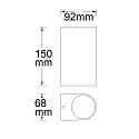 ISOLED Luminaria de pared SIARA Arriba-Abajo GU10 IP54, blanco regulable