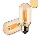 Filamento de alumbrado decorativo VINTAGE LINE T45 TUBE claro E27 8W 600lm 2200K 360° CRI 80-89 regulable