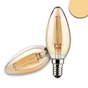 Filamento luminoso en forma de vela VINTAGE LINE C35 CANDELBULB DIM regulable claro E14 4W 210lm 2200K 360° CRI 80-89 regulable