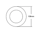 ISOLED Round aluminium cover for recessed spot Sys-90, black