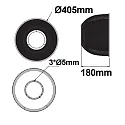ISOLED PC reflector for LED hall lighting spot FL, 70°, Ø 40.5cm / height 18cm, transparent
