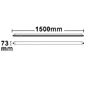 ISOLED Luminaria lineal PROFESSIONAL IP66, blanco  58,7W 7500lm 4000K 120° 120° CRI >85 150cm