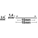 ISOLED LED surface mount profile SURF15 FLEX, anodized aluminium, 200cm