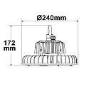 ISOLED Proyector de naves potente FL regulable IP65, negro regulable