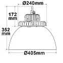 ISOLED Proyector de naves potente FL regulable IP65, negro regulable